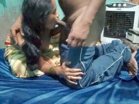 Desi hot bhabhi gives a blowjob and gets fucked hard