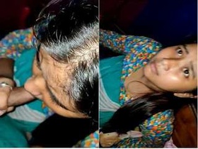 Exclusive video of a cute girl giving a blowjob and getting fucked in part 2