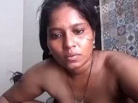 Naked bathing maid in a solo video