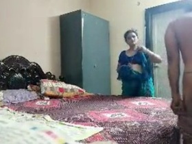 First-time encounter between a village bhabi and her father