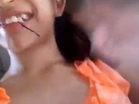 Cute desi girl with nice boobs gets naughty on camera