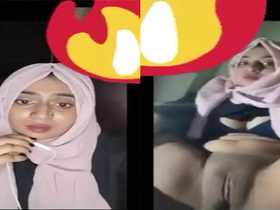 College girl shows off her sexy puss and boobs in Bangladeshi hijab