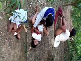 Bihari group sex with pussy fucking and outdoor setting in MMS video