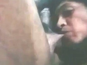 Malayali aunt giving blowjob to cock in Kerala
