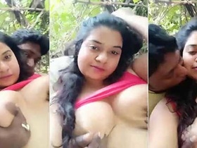 Village girl enjoys outdoor sex with big boobs