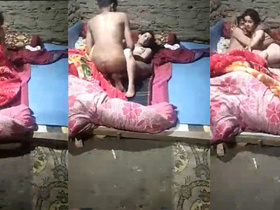 Desi village couple's first time on camera in homemade sex video