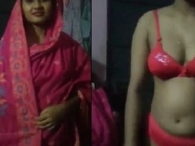 Bangladeshi wife's sensual striptease performance