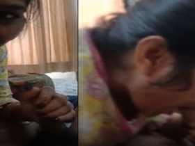 Indian village girl performs oral sex on camera