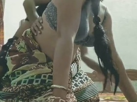 Desi bhabhi in saree gets wild in hardcore riding session