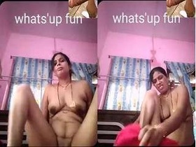 Bhabi's big boobs and tight ass on video call