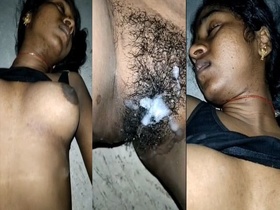 Tamil wife's hairy puss gets filled with cum in amateur video
