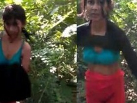Village guy spies on lovers having outdoor sex