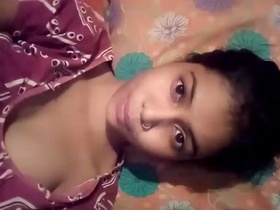 Cute Indian girl flaunts her perky breasts