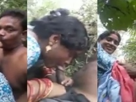 Desi village couple has outdoor sex in public