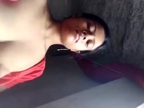 Boudi flaunts her breasts and intimate area