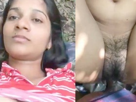 Desi girl enjoys outdoor sex in a sensual solo performance